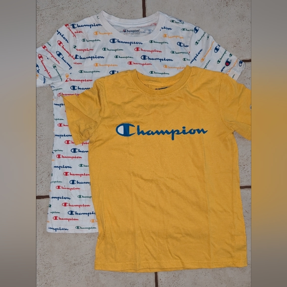 Yellow and White Short Sleeve Tee